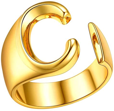 Amazon.com: Letter C Ring.